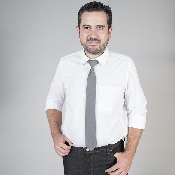 Gravata c\nó Ganga-Cinza-Único-RAG-Tailors-Fardas-e-Uniformes-Vestuario-Pro