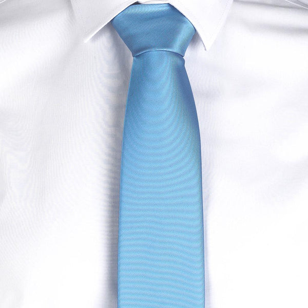 Gravata em Jacquard listrada-Celeste-Único-RAG-Tailors-Fardas-e-Uniformes-Vestuario-Pro