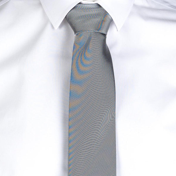 Gravata em Jacquard listrada-Cinza-Único-RAG-Tailors-Fardas-e-Uniformes-Vestuario-Pro