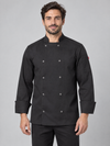 Jaleca com Botões Automáticos de Manga Comprida-Preto-44-RAG-Tailors-Fardas-e-Uniformes-Vestuario-Pro