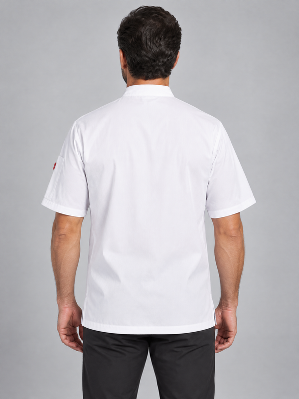 Jaleca com Botões Automáticos de Manga Curta-RAG-Tailors-Fardas-e-Uniformes-Vestuario-Pro