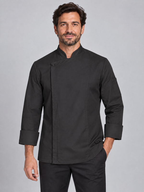 Jaleca com Fecho-Ecler-Preto-46-RAG-Tailors-Fardas-e-Uniformes-Vestuario-Pro