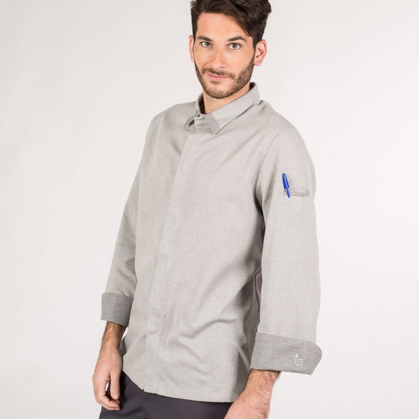Jaleca Homem Thomas-Cinza - 783-XS-RAG-Tailors-Fardas-e-Uniformes-Vestuario-Pro