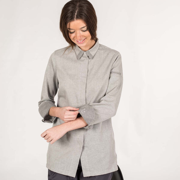 JALECA SENHORA CHLOE-Cinza - 783-XS-RAG-Tailors-Fardas-e-Uniformes-Vestuario-Pro