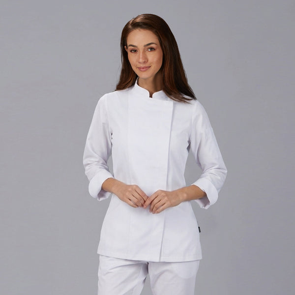 JALECA SENHORA IBIZA-Branco - 101-XS-RAG-Tailors-Fardas-e-Uniformes-Vestuario-Pro