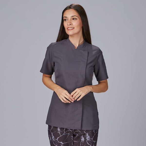 JALECA SENHORA IBIZA M/CURTA-Cinza Marengo - 139-XS-RAG-Tailors-Fardas-e-Uniformes-Vestuario-Pro