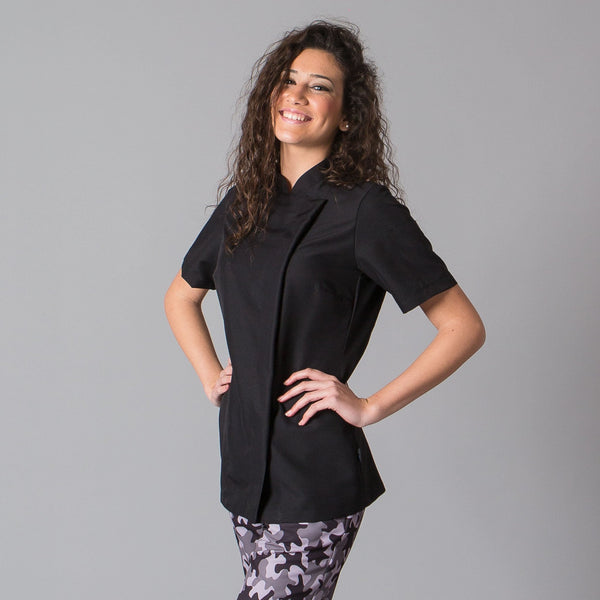 JALECA SENHORA IBIZA M/CURTA-Preto - 1-XS-RAG-Tailors-Fardas-e-Uniformes-Vestuario-Pro