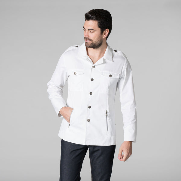 Jaleca Unissexo Almirante-Branco - 101-XS-RAG-Tailors-Fardas-e-Uniformes-Vestuario-Pro