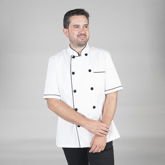 JALECA UNISSEXO BRAGA M/CURTA-Preto-XS-RAG-Tailors-Fardas-e-Uniformes-Vestuario-Pro