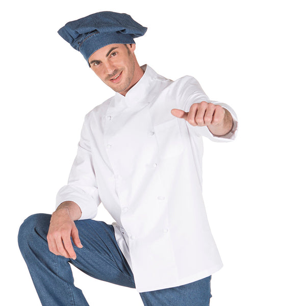 JALECA UNISSEXO C/ BOTÕES FORRADOS-Branco - 101-XXS-RAG-Tailors-Fardas-e-Uniformes-Vestuario-Pro