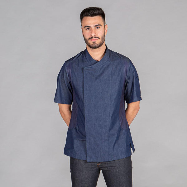 JALECA UNISSEXO LEO M/CURTA-Denim-XS-RAG-Tailors-Fardas-e-Uniformes-Vestuario-Pro