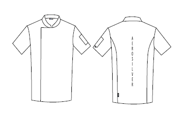 Jaleca Basic RedLine de Manga Curta-RAG-Tailors-Fardas-e-Uniformes-Vestuario-Pro