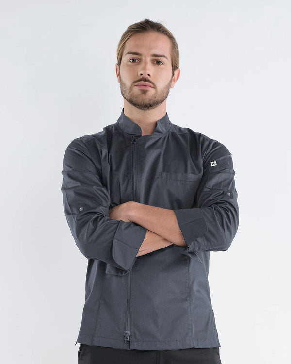 Jaleca Bond para Homem-Dark Gray-S-RAG-Tailors-Fardas-e-Uniformes-Vestuario-Pro