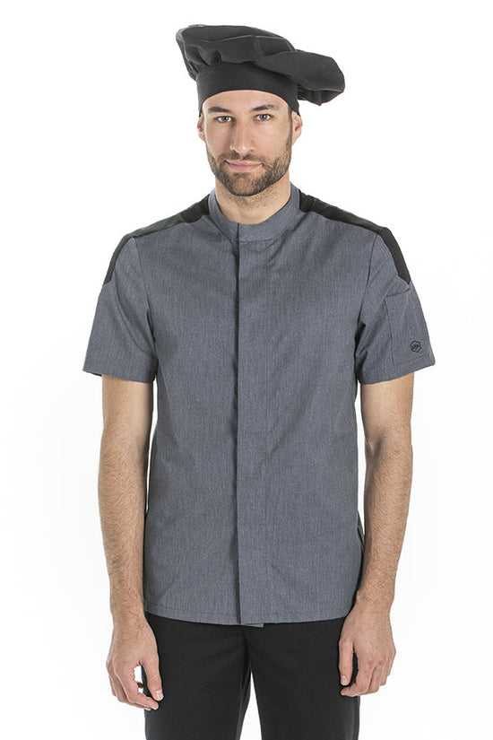 Jaleca Cozinha Yany-Cinza-SP-RAG-Tailors-Fardas-e-Uniformes-Vestuario-Pro