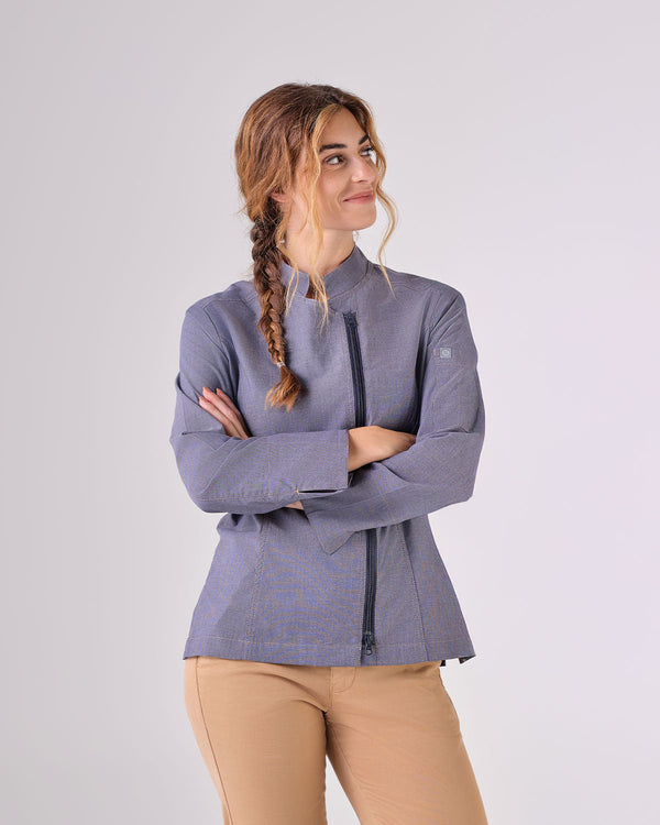 Jaleca Oporto para Senhora-Azul Denim-XS-RAG-Tailors-Fardas-e-Uniformes-Vestuario-Pro
