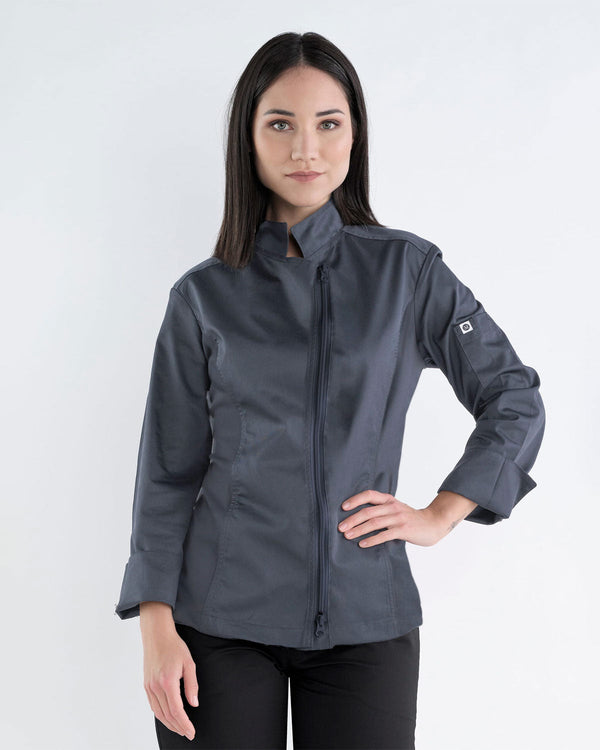 Jaleca Oporto para Senhora-Cinzenta Escura-XS-RAG-Tailors-Fardas-e-Uniformes-Vestuario-Pro