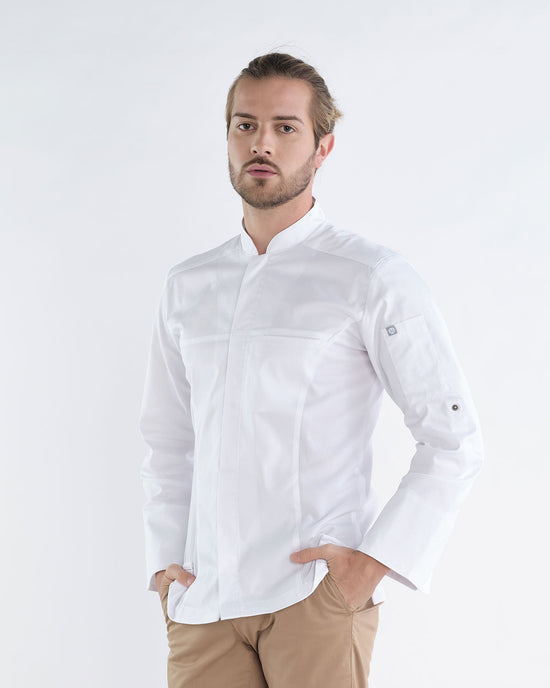 Jaleca Respirável Move Masculina-Branco-S-RAG-Tailors-Fardas-e-Uniformes-Vestuario-Pro