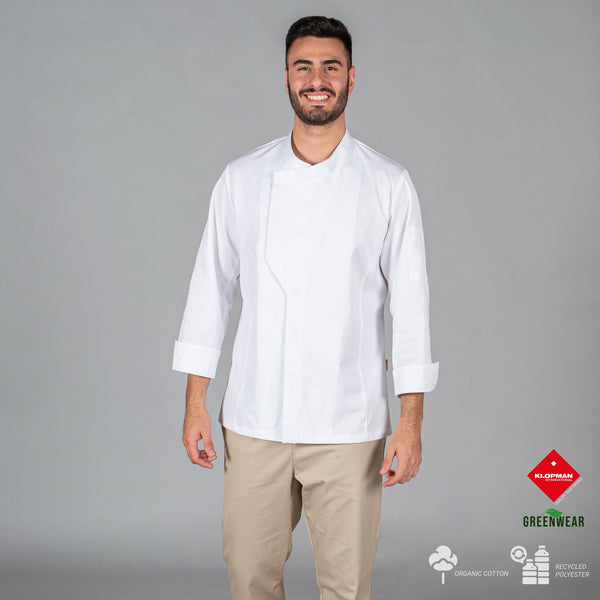 Jaleca Unisex Argo Reciclado e Tecido Biológico-Branco - 101-XS-RAG-Tailors-Fardas-e-Uniformes-Vestuario-Pro