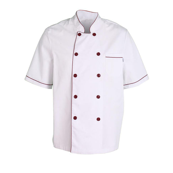 Jaleca Unissexo Braga M/Curta-Bordeaux-XS-RAG-Tailors-Fardas-e-Uniformes-Vestuario-Pro
