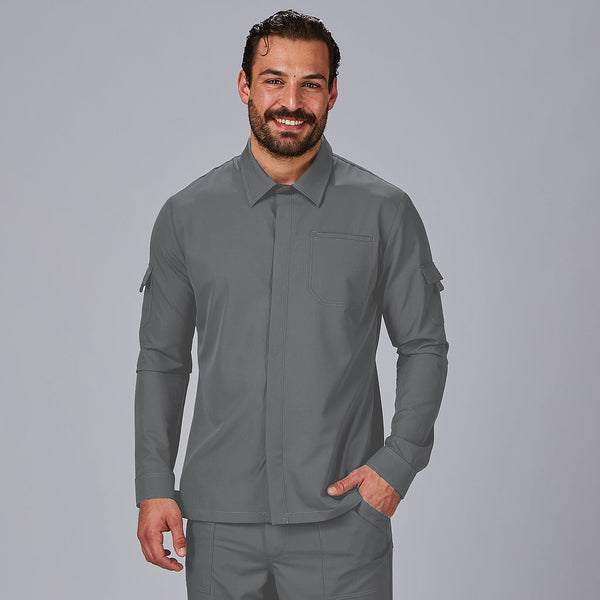 Jaleca de Cozinha Unissexo Combi Canelado Trueba-Cinzento - 109-XS-RAG-Tailors-Fardas-e-Uniformes-Vestuario-Pro