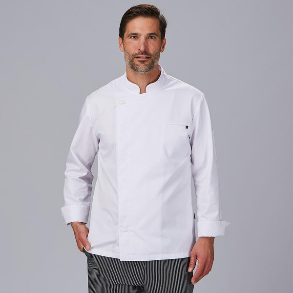 Jaleca de Cozinha Unissexo em Sarja Antimanchas Montoya-Branco-101-XS-RAG-Tailors-Fardas-e-Uniformes-Vestuario-Pro