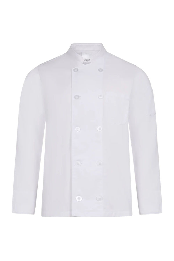 Jaleca de Cozinha de Manga Comprida-Branco - 07-XS-RAG-Tailors-Fardas-e-Uniformes-Vestuario-Pro