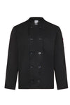 Jaleca de Cozinha de Manga Comprida-Preto - 00-XS-RAG-Tailors-Fardas-e-Uniformes-Vestuario-Pro