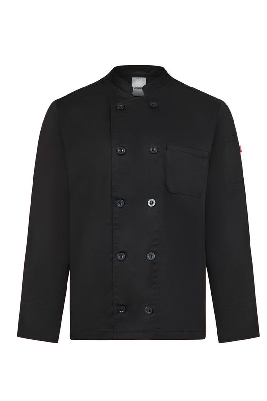 Jaleca de Cozinha de Manga Comprida-Preto - 00-XS-RAG-Tailors-Fardas-e-Uniformes-Vestuario-Pro