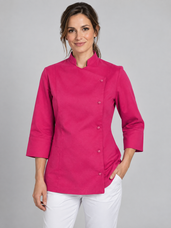 Jaleca de Senhora Maritus Manga 3/4-Fucsia-38-RAG-Tailors-Fardas-e-Uniformes-Vestuario-Pro