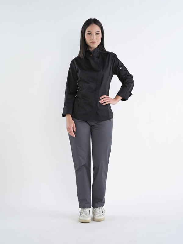 Jaleca de Senhora Respirável Conforto-Preto-XS-RAG-Tailors-Fardas-e-Uniformes-Vestuario-Pro