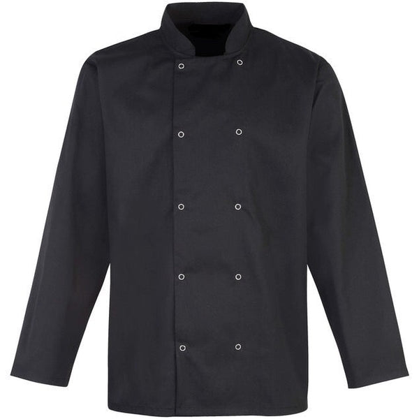 Jaleca de chef de manga comprida-Preto-XS-RAG-Tailors-Fardas-e-Uniformes-Vestuario-Pro