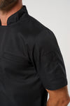 Jaleca de chef eco-responsável de manga curta unissexo-RAG-Tailors-Fardas-e-Uniformes-Vestuario-Pro
