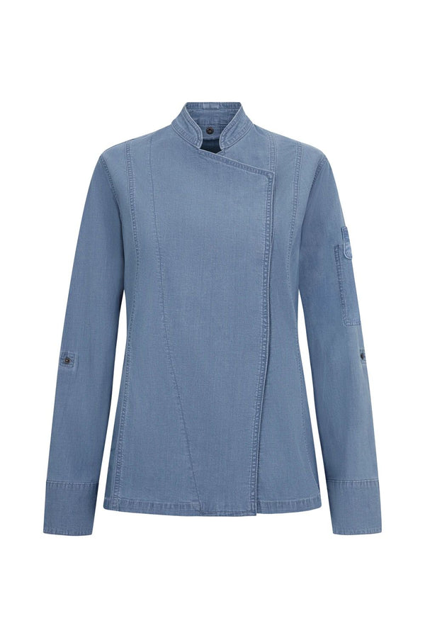 Jaleca em ganga para mulher-Denim Azul Claro - 86-XS-RAG-Tailors-Fardas-e-Uniformes-Vestuario-Pro