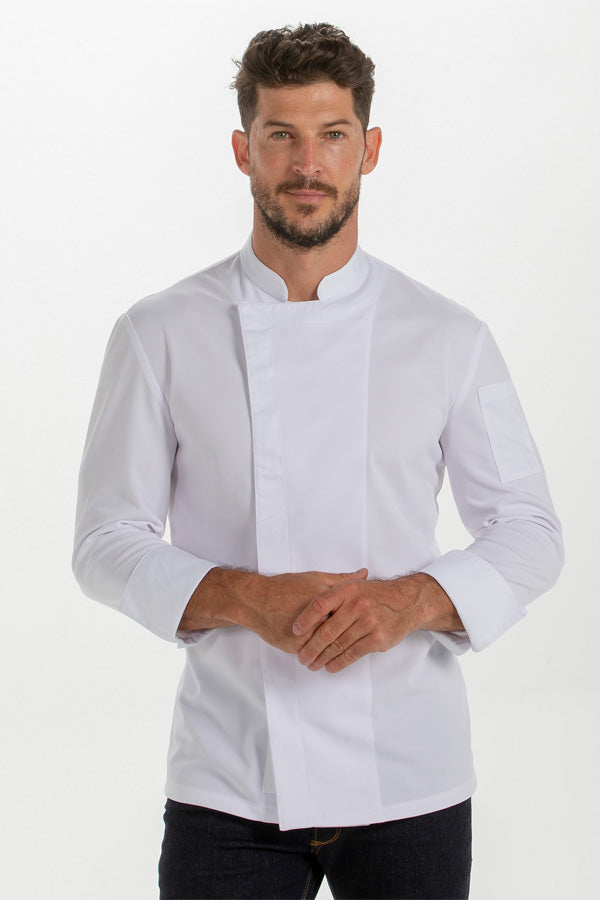 Jaleca masculina Memphis-Branco-XS / (SP)-RAG-Tailors-Fardas-e-Uniformes-Vestuario-Pro