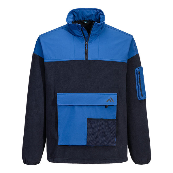 KX3 Sweatshirt Polar com Gola Alta e 1/4 Fecho-Marinho Escuro/quartzo-S-RAG-Tailors-Fardas-e-Uniformes-Vestuario-Pro