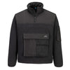 KX3 Sweatshirt Polar com Gola Alta e 1/4 Fecho-Preto-S-RAG-Tailors-Fardas-e-Uniformes-Vestuario-Pro