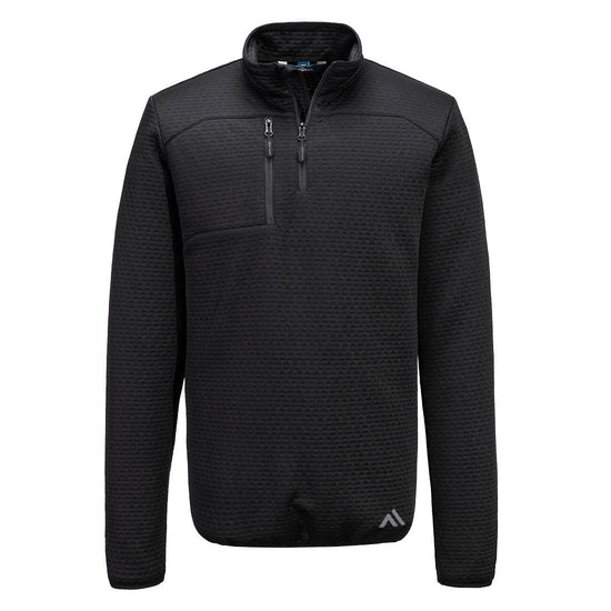 Sweatshirt KX3 Sport Texturizada com 1/4 Fecho-Preto-S-RAG-Tailors-Fardas-e-Uniformes-Vestuario-Pro