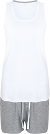 Kit Pijama Curto Senhora-Branco / Cinzento Mesclado-36 EU (XS)-RAG-Tailors-Fardas-e-Uniformes-Vestuario-Pro