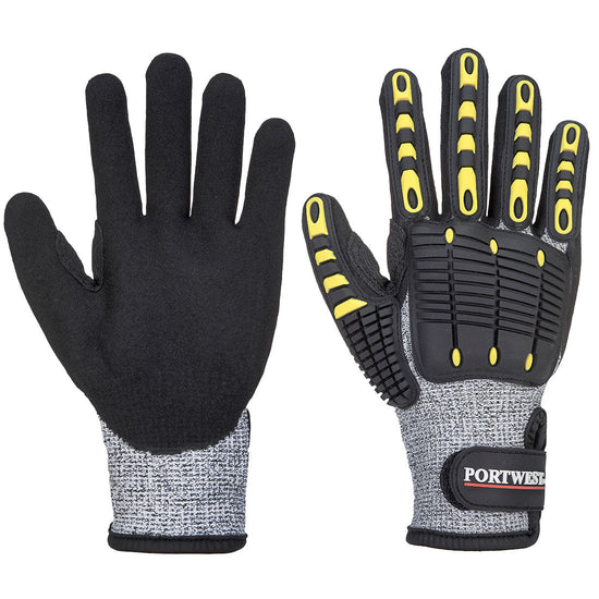 Luva Anti-impacto Resistente ao Corte-Cinzento/Preto-S-RAG-Tailors-Fardas-e-Uniformes-Vestuario-Pro