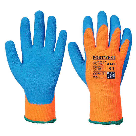 Luva Cold Grip-Laranja/Azul-M-RAG-Tailors-Fardas-e-Uniformes-Vestuario-Pro