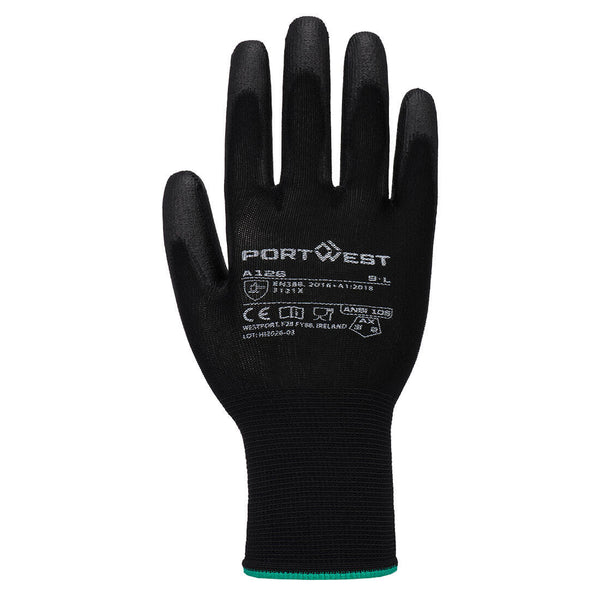 Luva Grip 13 em nylon e PU-Preto-XXS-RAG-Tailors-Fardas-e-Uniformes-Vestuario-Pro