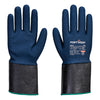 Luva Grip C13 de espuma de nitrilo com punho extensível-Cinzento/azul-XS-RAG-Tailors-Fardas-e-Uniformes-Vestuario-Pro