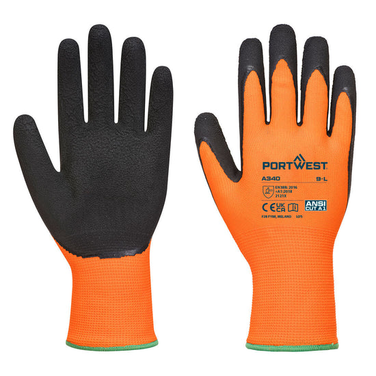 Luva HiVis Grip - Latex-Laranja/Preto-L-RAG-Tailors-Fardas-e-Uniformes-Vestuario-Pro