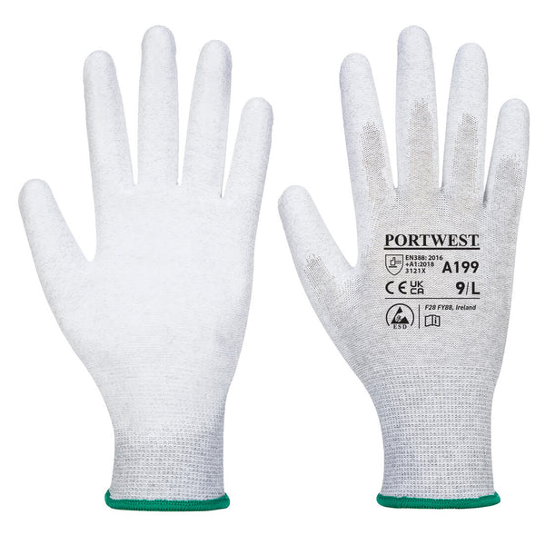 Luva anti-estática Palma em PU-Cinzento-XXS-RAG-Tailors-Fardas-e-Uniformes-Vestuario-Pro