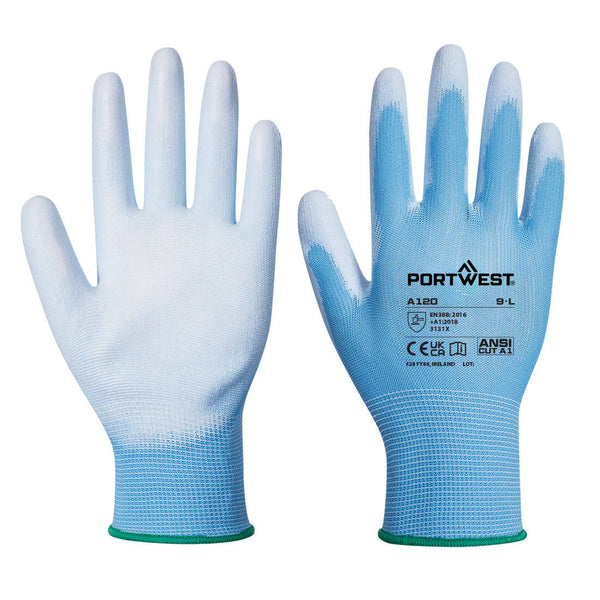 Luva com palma de PU (pack 12 unidades)-Azul-XS-RAG-Tailors-Fardas-e-Uniformes-Vestuario-Pro