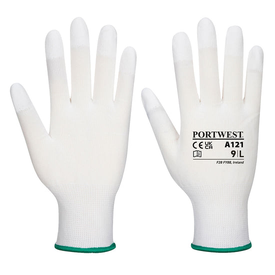 Luva com ponta dos dedos em PU (pack 12 unid.)-Branco-XXS-RAG-Tailors-Fardas-e-Uniformes-Vestuario-Pro