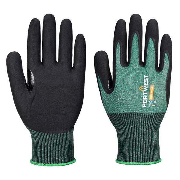 Luva de Nitrilo SG Cut B18 Eco (Pk12)-Verde/Preto-XS-RAG-Tailors-Fardas-e-Uniformes-Vestuario-Pro