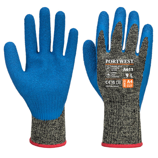 Luva de látex de corte Aramid HR-Preto/Azul-S-RAG-Tailors-Fardas-e-Uniformes-Vestuario-Pro