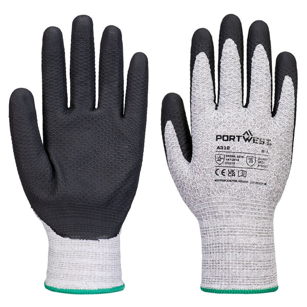 Luva de malha de diamante PU Grip (Pk12)-Cinzento/preto-S-RAG-Tailors-Fardas-e-Uniformes-Vestuario-Pro