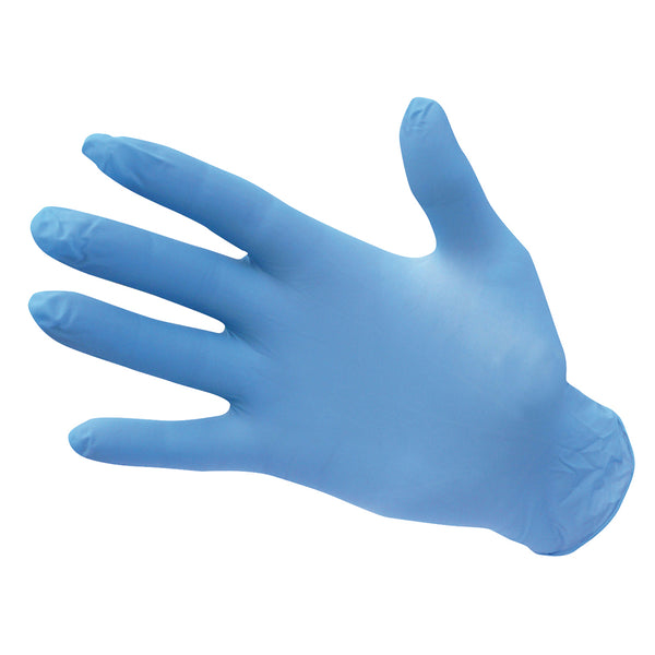 Luva descartável de vinil em pó (Embalagem de 100)-Azul-S-RAG-Tailors-Fardas-e-Uniformes-Vestuario-Pro